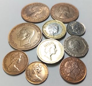 Lote 10 monedas Reino Unido