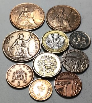 Lote 10 monedas Reino Unido