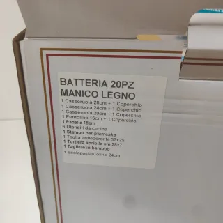 Batteria pentole 20 pezzi