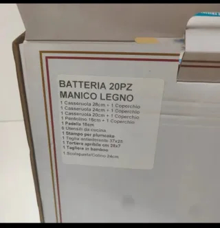 Batteria pentole 20 pezzi