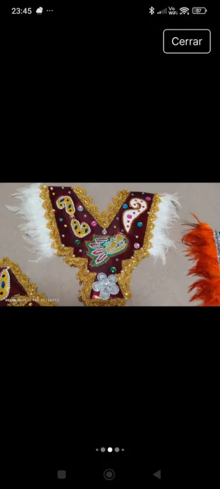 Disfraz de Carnaval Dorado y Rojo