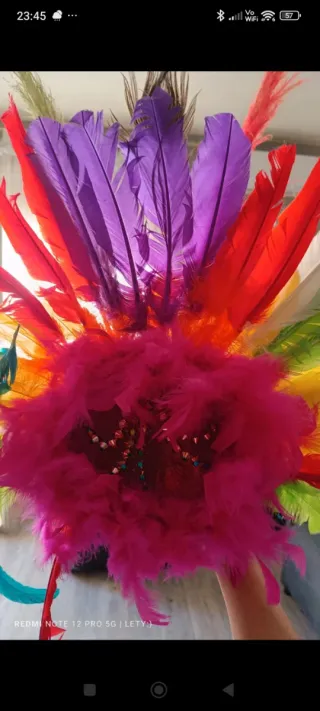 Disfraz de Carnaval Dorado y Rojo