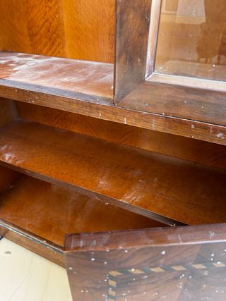 Armario vitrina aparador madera y cristal