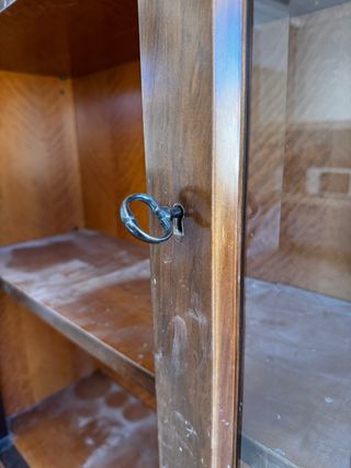 Armario vitrina aparador madera y cristal