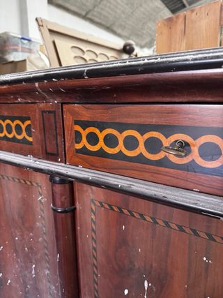 Armario vitrina aparador madera y cristal