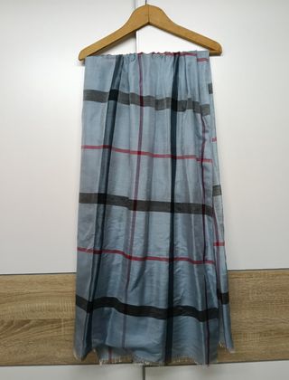 Pañuelo Miss-tic Seda Viscosa Azul/Rojo cuadros