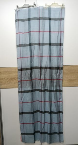 Pañuelo Miss-tic Seda Viscosa Azul/Rojo cuadros