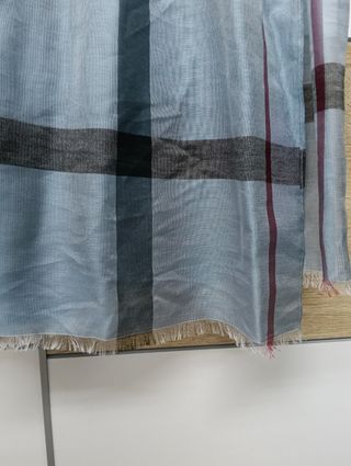 Pañuelo Miss-tic Seda Viscosa Azul/Rojo cuadros