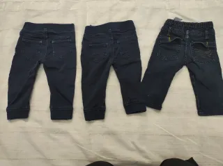 Lote 3 pantalones jeans niño 9-18 meses