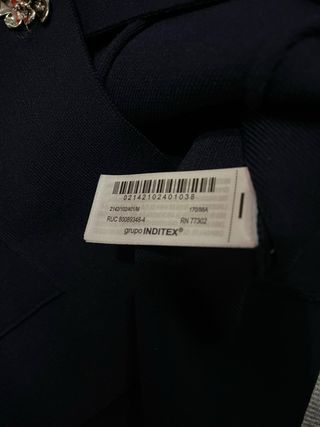 Chaqueta Zara punto flor botón M