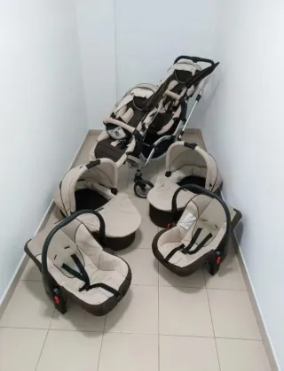 Carro gemelar Zoom con extras