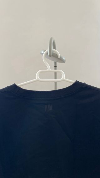 Sudadera Ami Paris Negra con Corazón Rojo