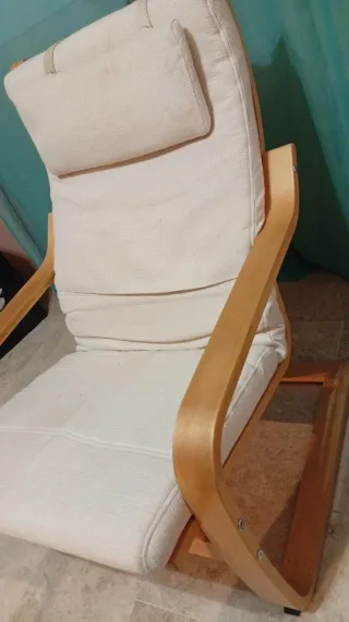 POANG Sillón mecedora IKEA madera ROBLE beige