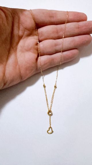 Collana Sali scendi con cuore oro giallo 18kt 750
