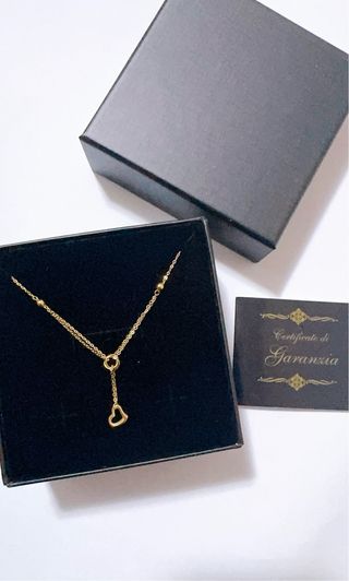 Collana Sali scendi con cuore oro giallo 18kt 750