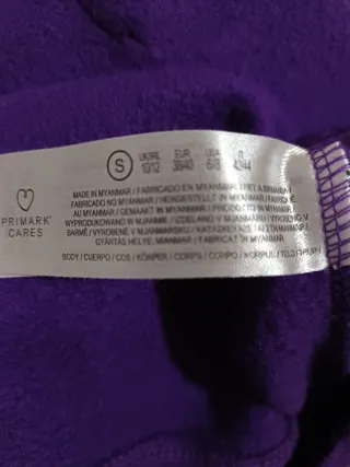 Sudadera Morada Talla S, unisex.