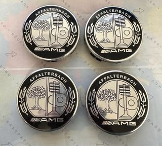 4 Tapabujes Mercedes Benz 75mm AMG nuevos