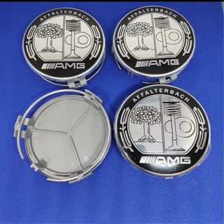 4 Tapabujes Mercedes Benz 75mm AMG nuevos