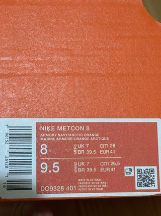 Nike Metcon 8 Talla 41 Unisex Azul marino