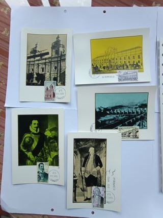 1969 MAXIMAS Y BLOQUES DE 4 CON SELLOS ESPAÑA.