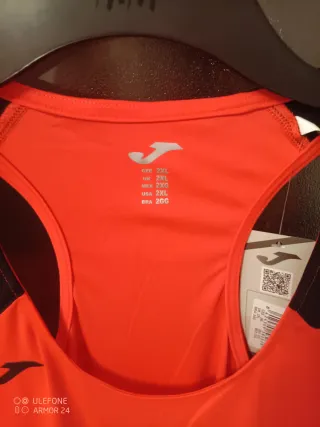 Camiseta Joma Mujer Talla XXL Naranja/Negro