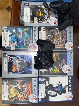 Consola PlayStation 2 + 3 mandos + juegos