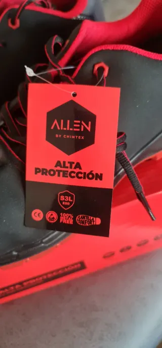 Zapatos de seguridad ALLEN negros y rojos
