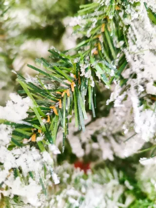 ARBOL NAVIDAD efecto nevado 210 x 90 cm como NUEVO