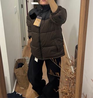 Plumífero reversible tipo nortface