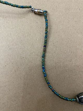 Collana pietre verdi e perline