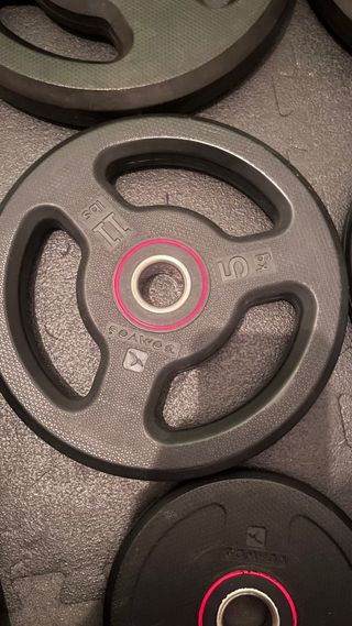 Kit de pesas y barra de gimnasio