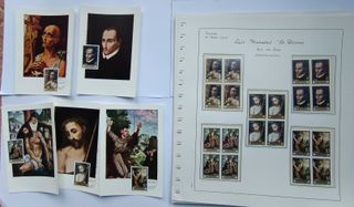 1970 MAXIMAS Y BLOQUES DE 4 CON SELLOS ESPAÑA.