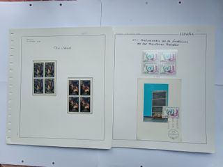 1970 MAXIMAS Y BLOQUES DE 4 CON SELLOS ESPAÑA.