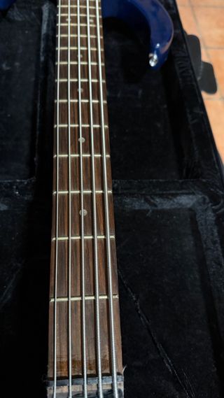 Bajo Eléctrico 5 Cuerdas Azul con estuche