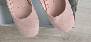 Zapatos Bailarinas Niña Terciopelo Rosa T.36