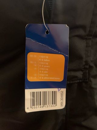 Mono Nieve Niño Talla 4-6 Años sin usar