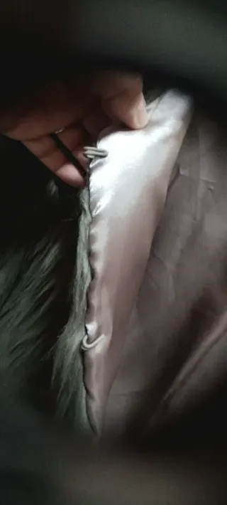 Pelliccetta donna grigia taglia S foderata in raso