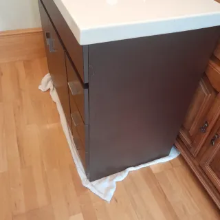 Mueble de baño Salgar marrón con lavabo