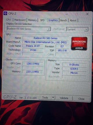 MSI Armor RX 580 8GB