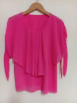 Blusa Gasa Doble Chicle Talla XL