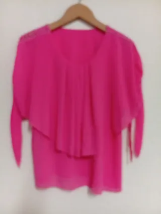 Blusa Gasa Doble Chicle Talla XL