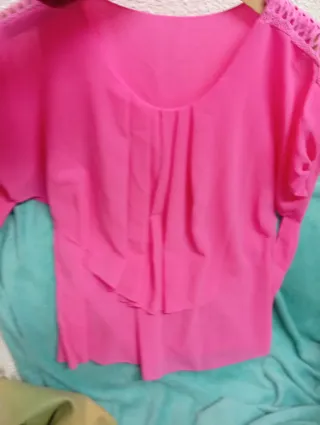 Blusa Gasa Doble Chicle Talla XL