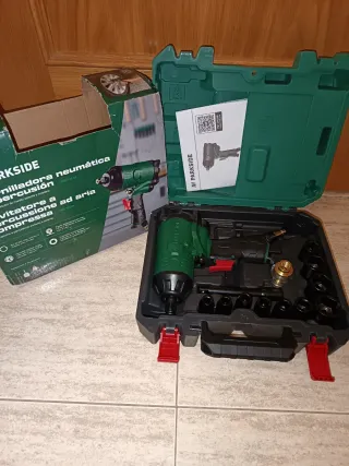 Pistola Impacto Neumática Parkside + Accesorios