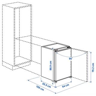 Nevera pequeña integrable IKEA LOGAN