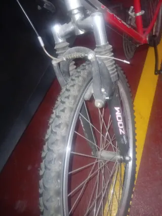 Bicicleta Montaña Mujer Roja