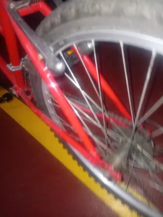 Bicicleta Montaña Mujer Roja