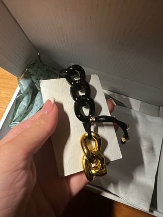 Pulsera eslabones dorados y plateados