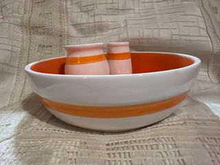 Aceitunero de cerámica con cuencos