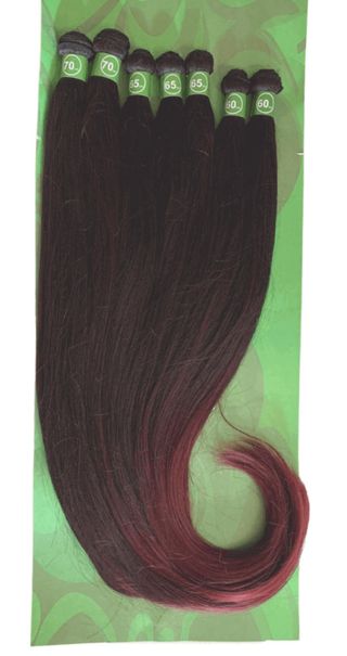 Extensión de cortina cosida marrón y rojo