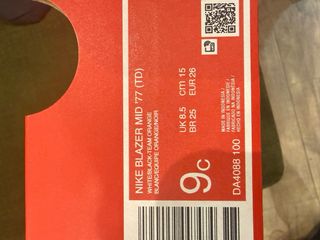 Nike Blazer Mid '77 Zapatillas Blancas TALLA 26